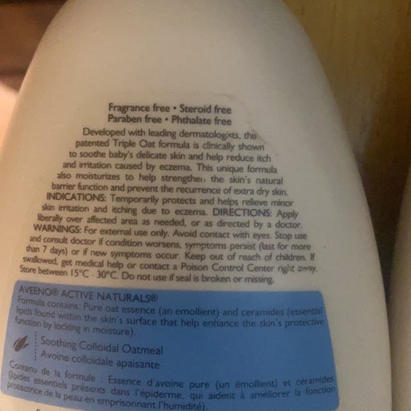 Lot of 4 aveeno baby fragrance free eczema care moisturizing cream 12oz - Picture 4 of 5